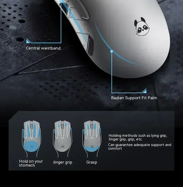 Ratón inalámbrico Metaphyuni Metapanda P1 Pro Max, PAW3395, baja latencia, ligero, para e-sports y gaming, ergonómico, regalo para gamer de PC