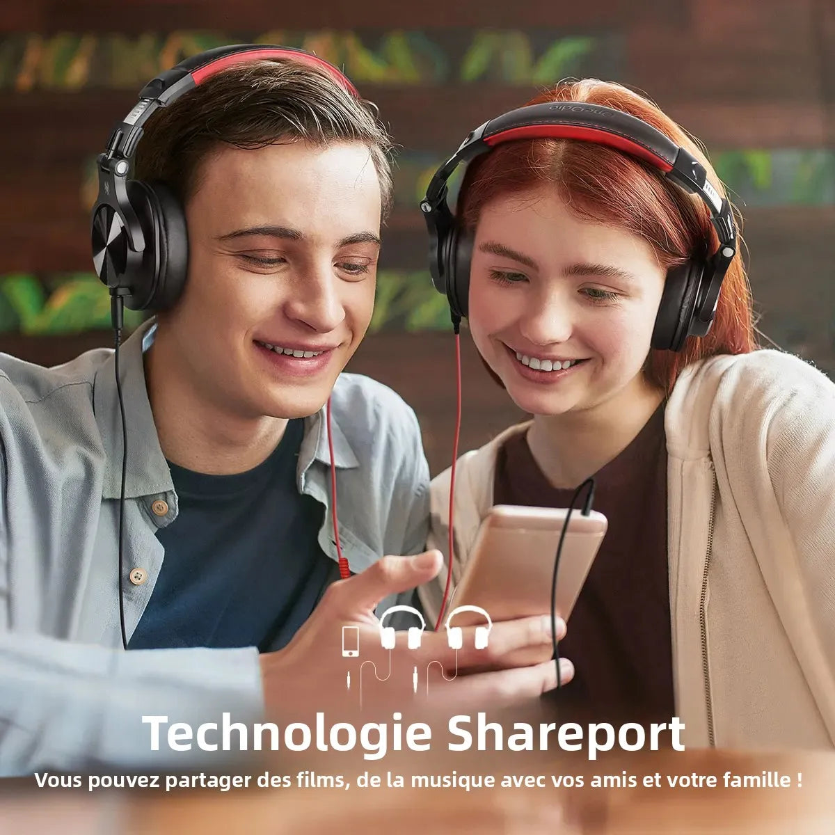 Auriculares OneOdio A71 con cable Over Ear HiFi Studio DJ con micrófono – Auriculares gaming de monitorización profesional con graves profundos