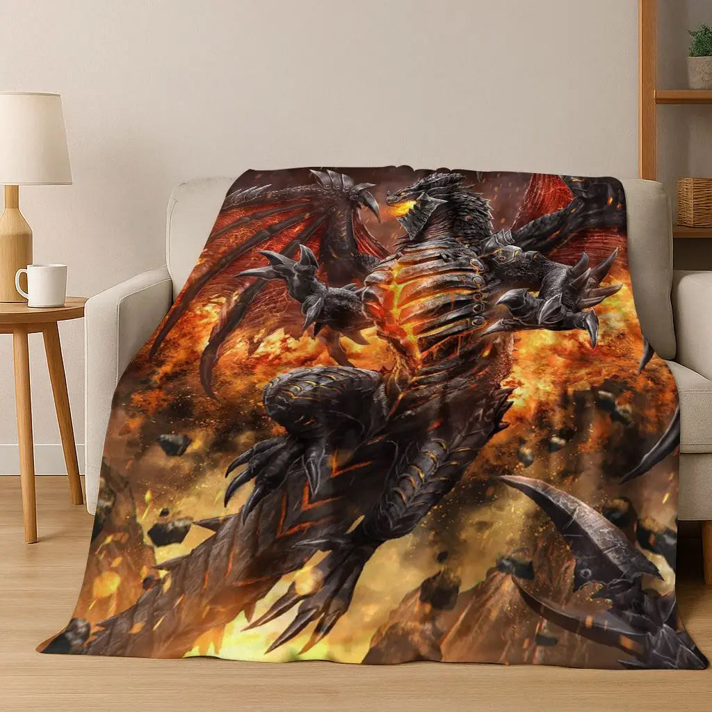Flanelová deka WOW World of Warcraft Arthas Demon Illidan Sylvanas, útulná měkká přikrývka pro domácnost, ložnici, postel, pohovku, přehoz nebo dárek