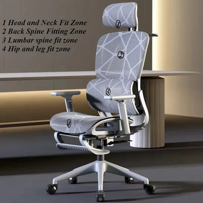 Ergonomic Gaming Chair with 3D Headrest, Adjustable Armrests, Lumbar Support, Reclining Computer Desk Chair with Footrest for Office & Gaming