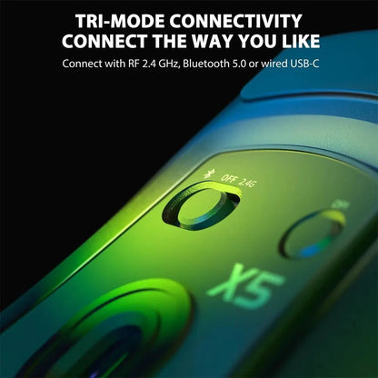 ATTACK SHARK X5 49g wireless Gaming Mouse,Bluetooth Tri-mode,PixArt Optical Sensor for PC/MAC/Wins