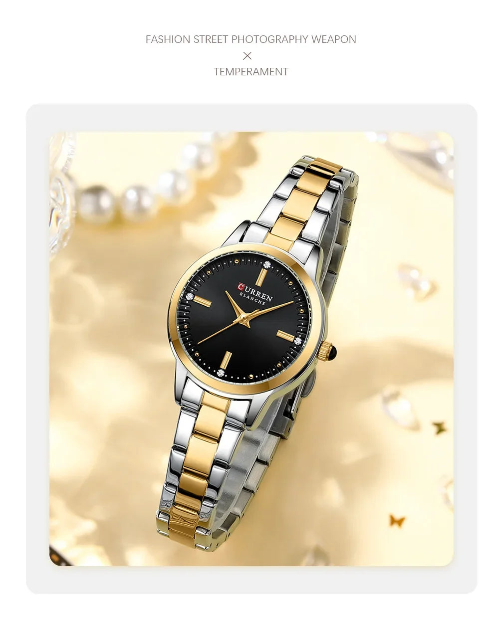 CURREN Women's Watches Fashion Original Quartz Wrist Watch for Ladies Roman Dial Dazzling Diamond Waterproof Luminous Luxury New