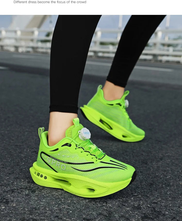 Zapatillas de running para hombre y mujer, transpirables, deportivas de competición, con amortiguación de carbono, ligeras, para jogging y entrenamiento masculino