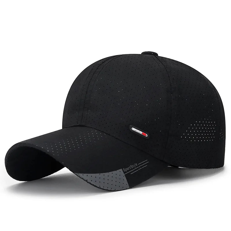 Casquette de baseball ultra-respirante à séchage rapide - Légère et ajustable, avec une visière en bec de canard tendance - Idéale pour les sports de plein air