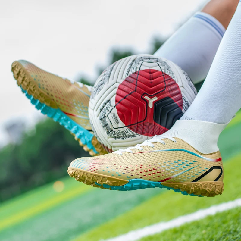 Men Football Boots Professional Outdoor Unisex Soccer Shoes Soccer Training Turf Futsal Match Grass Cleats Non-slip Breathable
