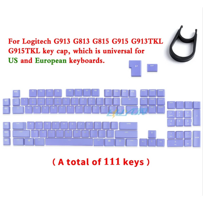 Tecla texturizada antideslizante transparente retroiluminada G915 913 TKL G815 G813, compatible con teclado mecánico Logitech