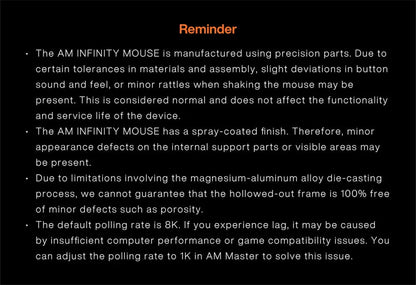 Angry Miao Infinity Mouse Wireless da Gaming Hot-Swappable in Metallo Ultralight Hollow PAW3950 Dual 8K Cablato Tri-Mode Arancione