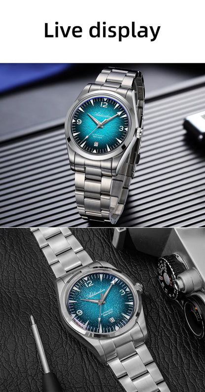 Orologio subacqueo da uomo ADDIESDIVE AD2508 luminoso, impermeabile 100M, in acciaio inossidabile 316L, movimento 8215, automatico meccanico
