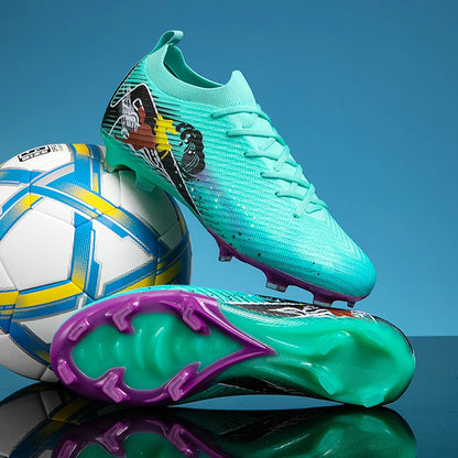 Nouvelles chaussures de football pour hommes, chaussures d'entraînement, chaussures de soccer, crampons longs FG, chaussures d'extérieur antidérapantes, chaussures de match ultralégères, livraison directe