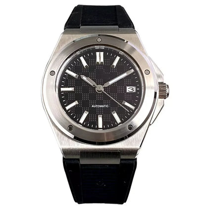 Orologio meccanico da uomo Tandorio New Black Luxury in stile business engineer, vetro zaffiro, impermeabile 100m, movimento automatico NH35A