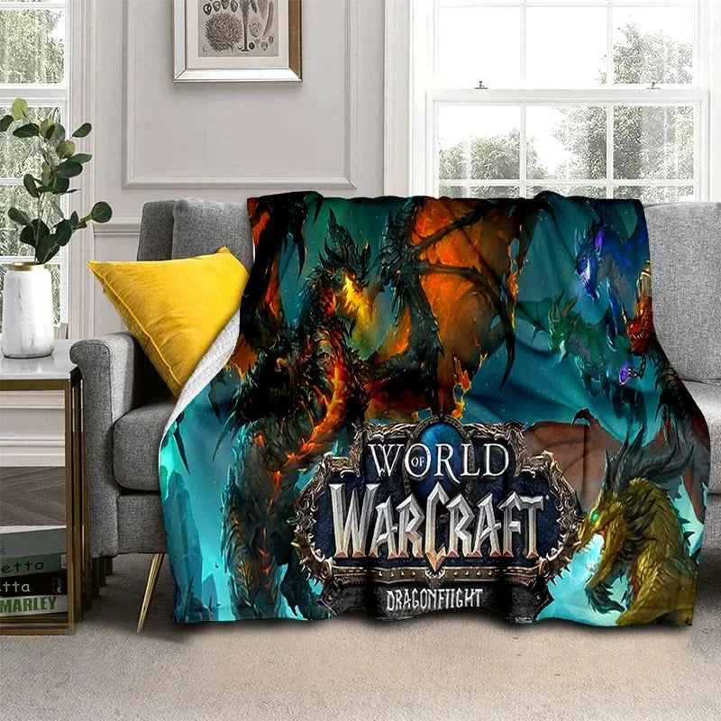 WOW Game World of Warcraft Gamer HD Blanket,Soft Throw Blanket for Home Bedroom Bed Sofa Picnic Travel Office Cover Blanket Kids