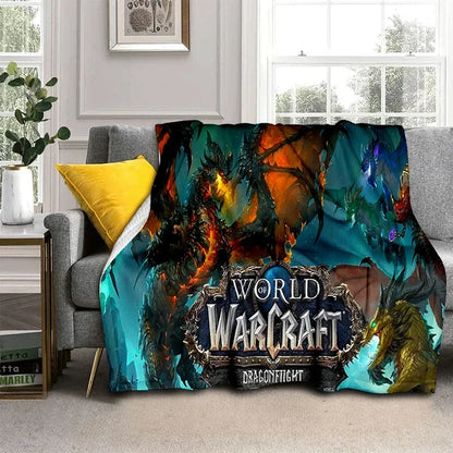 WOW Game World of Warcraft Gamer HD Blanket,Soft Throw Blanket for Home Bedroom Bed Sofa Picnic Travel Office Cover Blanket Kids