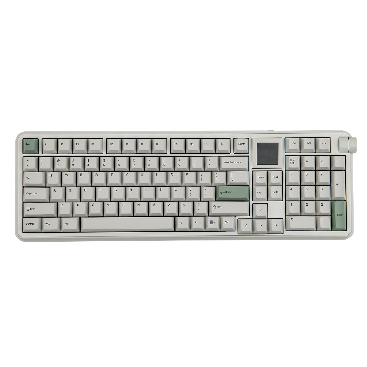 EPOMAKER RT100 PRO Tastiera meccanica 100% layout ANSI US con gasket, cablata/Bluetooth/wireless 2.4Ghz, schermo da 1.54” e manopola del volume