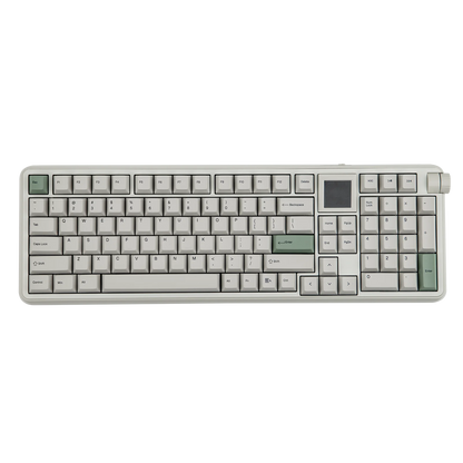 EPOMAKER RT100 PRO Tastiera meccanica 100% layout ANSI US con gasket, cablata/Bluetooth/wireless 2.4Ghz, schermo da 1.54” e manopola del volume