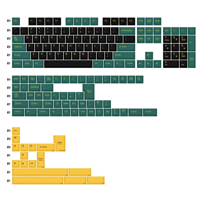 KBDiy 174 teclas/set teclas PBT GMK Apollo Double Shot minimalistas perfil ISO Cherry para teclado mecánico gaming, compatibles con MX