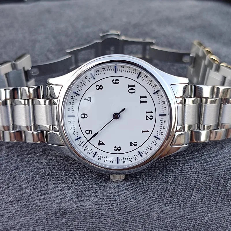 Single needle independent blue needle minimalist fashion personality sapphire mirror waterproof quartz watch for men