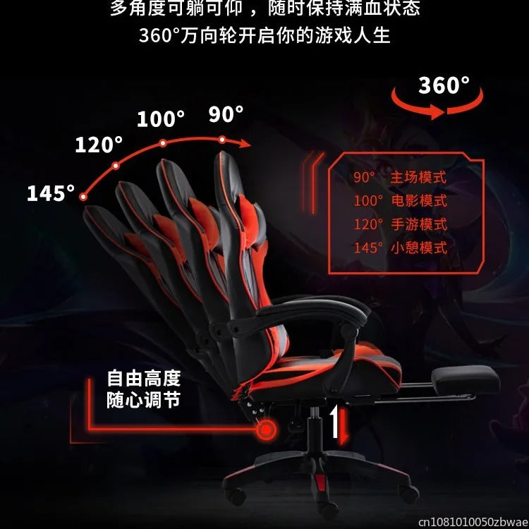 Silla gaming para cibercafé y esports Sponge, silla de ordenador para cibercafé, silla de oficina reclinable para el hogar, cómoda y giratoria