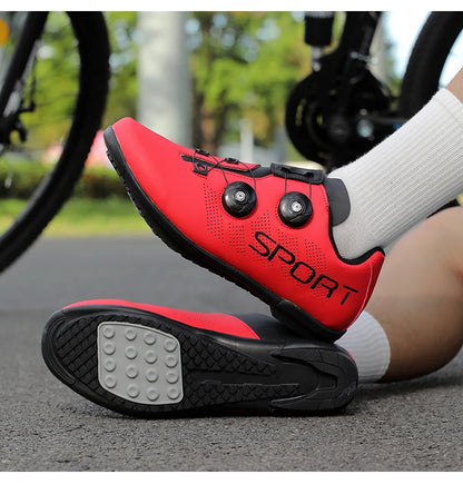 Zapatillas de ciclismo ultraligeras, transpirables y ligeras, con suelas rígidas compatibles con SPD para entrenamiento y competición en bicicleta de carretera y montaña