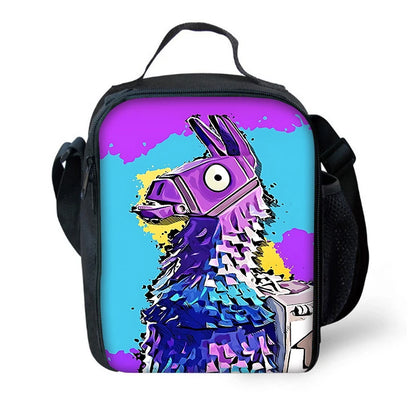 Bolsa térmica infantil grande Hot Game F-FortniteS con aislamiento, de gran capacidad, para niño, niña y estudiante, pícnic al aire libre, reutilizable, tipo nevera para almuerzo