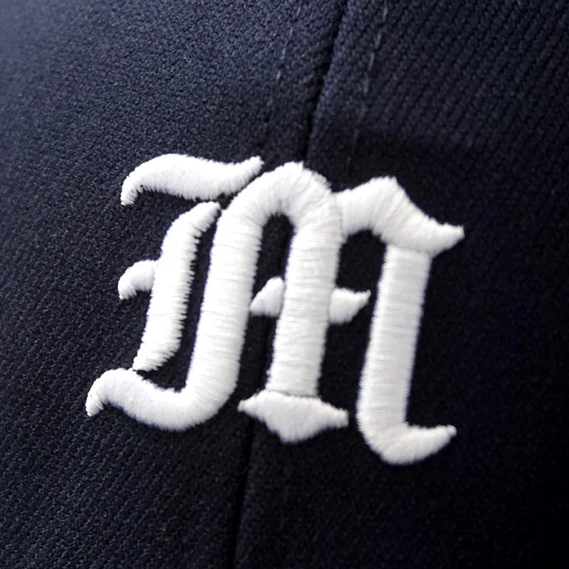 Fitted Full Stretch Closed Cap Hat Letter M Flexible Bill New Trucker Men Flex Dad Hip Hop Baseball Snapback Sun Visor Era