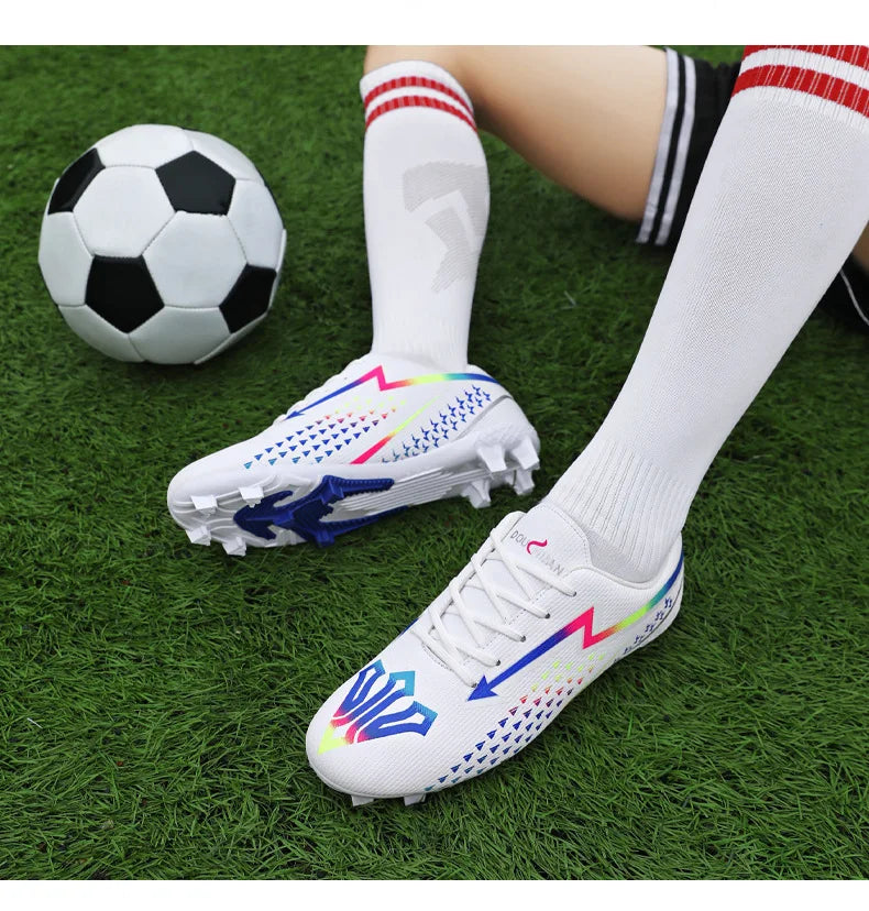 High Quality Mens Soccer Shoes Society Ultralight Turf Soccer Cleats Sneakers Training Football Boots Chuteira Campo 35-45