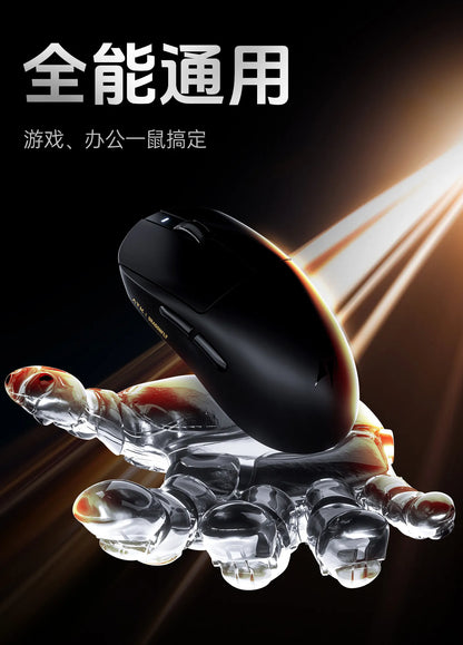 Mouse gaming wireless ATK A9 con tecnologia NearLink, ergonomico, PAW3395, tri-mode Bluetooth a bassa latenza, mouse esports per PC