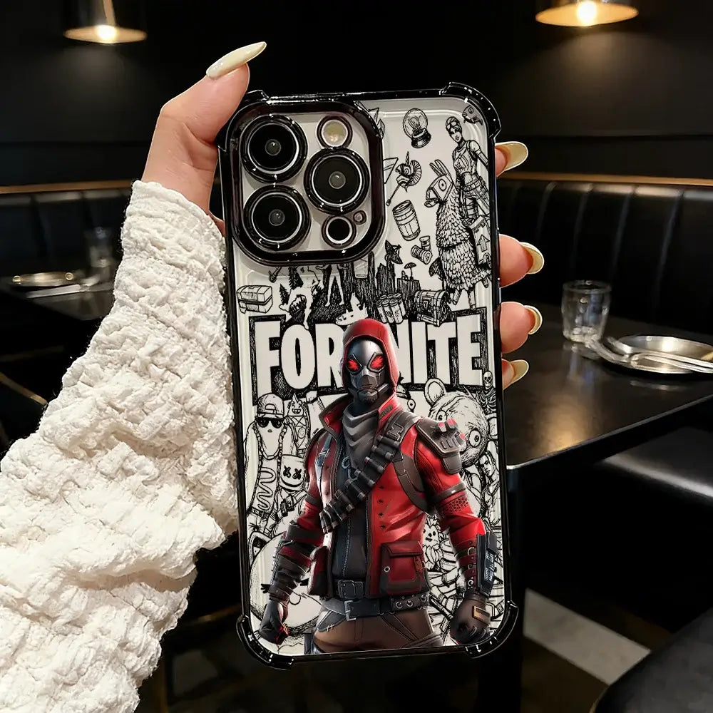 Custodia per telefono placcata del popolare gioco FortniteS per Samsung A37 A57 A07 A36 A16 A35 A55 A25 A26 A05s A15 A54 A34 A24 A14 A05 A04 4G 5G