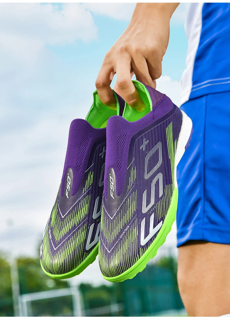 New Men Football Boots Non-Slip Match Grass Cleats High-top High-quality Soccer Shoes Futsal Sneakers Indoor Hot-selling Outdoor