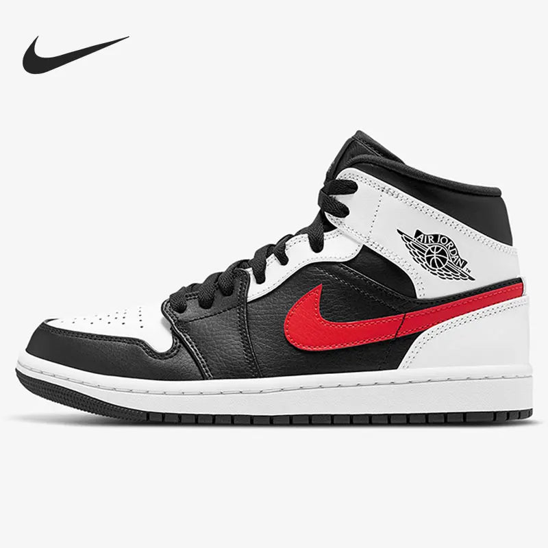 Nike originale AIR JORDAN 1 da uomo, scarpe da basket sportive mid top ammortizzate 554724-075