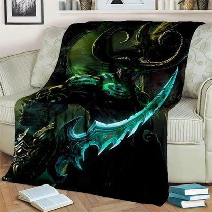 WOW Game World of Warcraft Gamer HD Blanket,Soft Throw Blanket for Home Bedroom Bed Sofa Picnic Travel Office Cover Blanket Kids