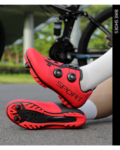 Zapatillas de ciclismo ultraligeras, transpirables y ligeras, con suelas rígidas compatibles con SPD para entrenamiento y competición en bicicleta de carretera y montaña
