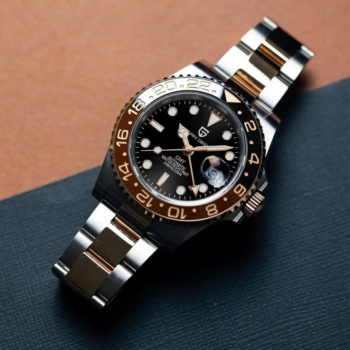 New 1662 PAGANI DESIGN GMT Automatic Watch 40mm Men's Wristwatch Top Brand 100M Waterproof Mechanical Wristwatches for Men Cloc