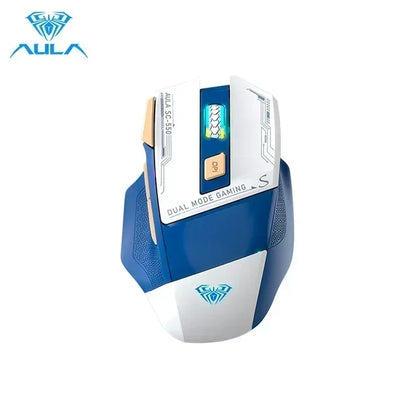 AULA SC550 bezprzewodowa mysz gamingowa dual-mode, ładowalna, podświetlana mechaniczna mysz gamingowa do komputera stacjonarnego/laptopa, mysz USB do e-sportu