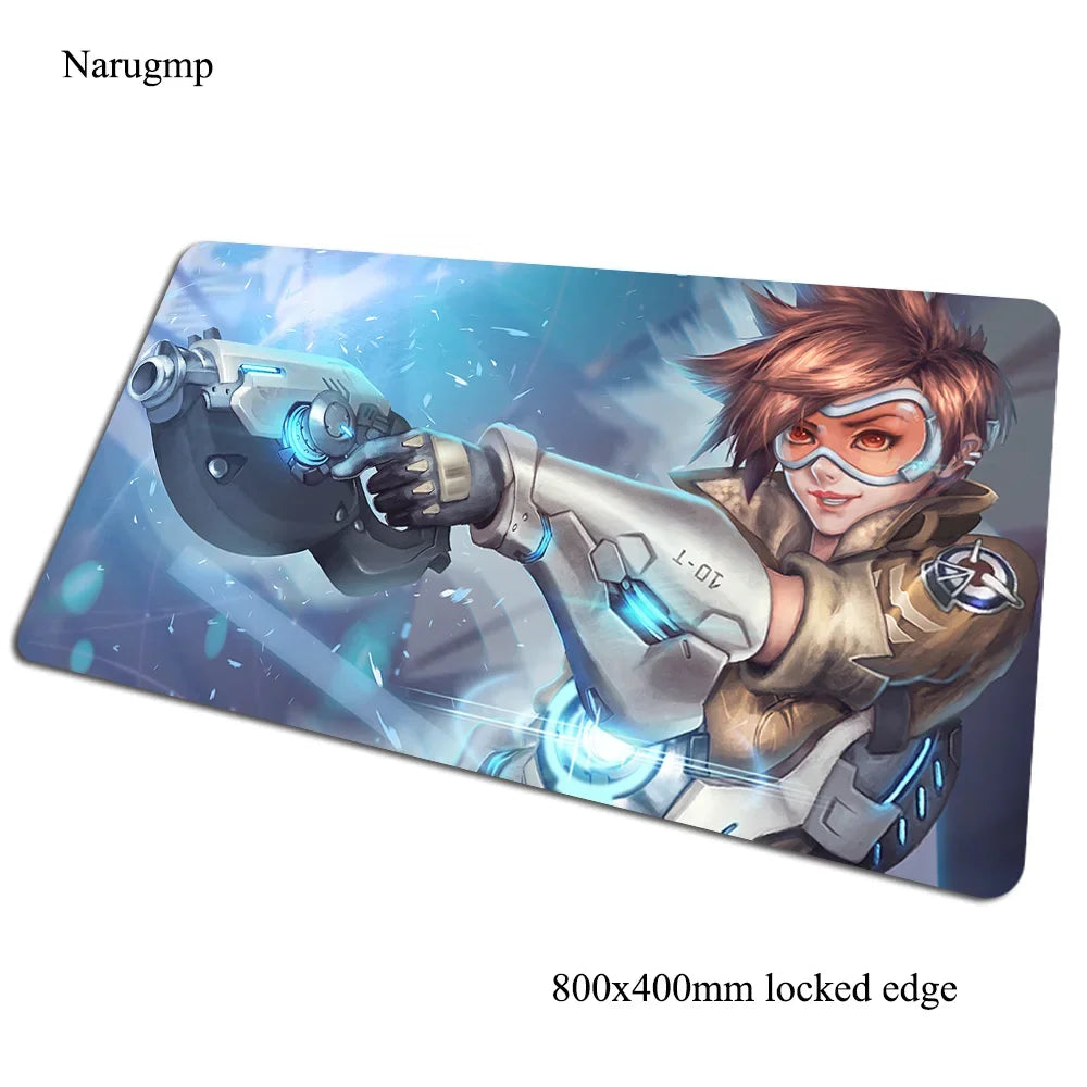 Alfombrilla de ratón gaming Overwatch 80x40cm, alfombrilla grande para ratón, regalo de Halloween, tapete gamer amplio para escritorio de ordenador, mousepad para notebook y PC