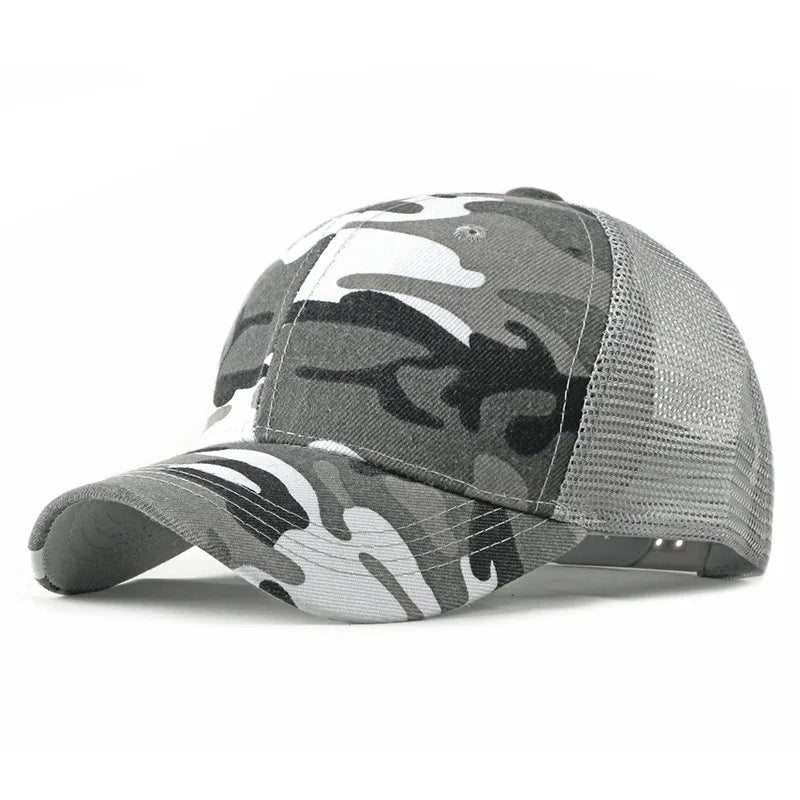Czapka baseballowa w kamuflażu – damska, męska, czapka typu snapback w stylu hip-hopowym, czapki w kamuflażu do zajęć grupowych dla kobiet i mężczyzn, czapka wojskowa – damska, męska
