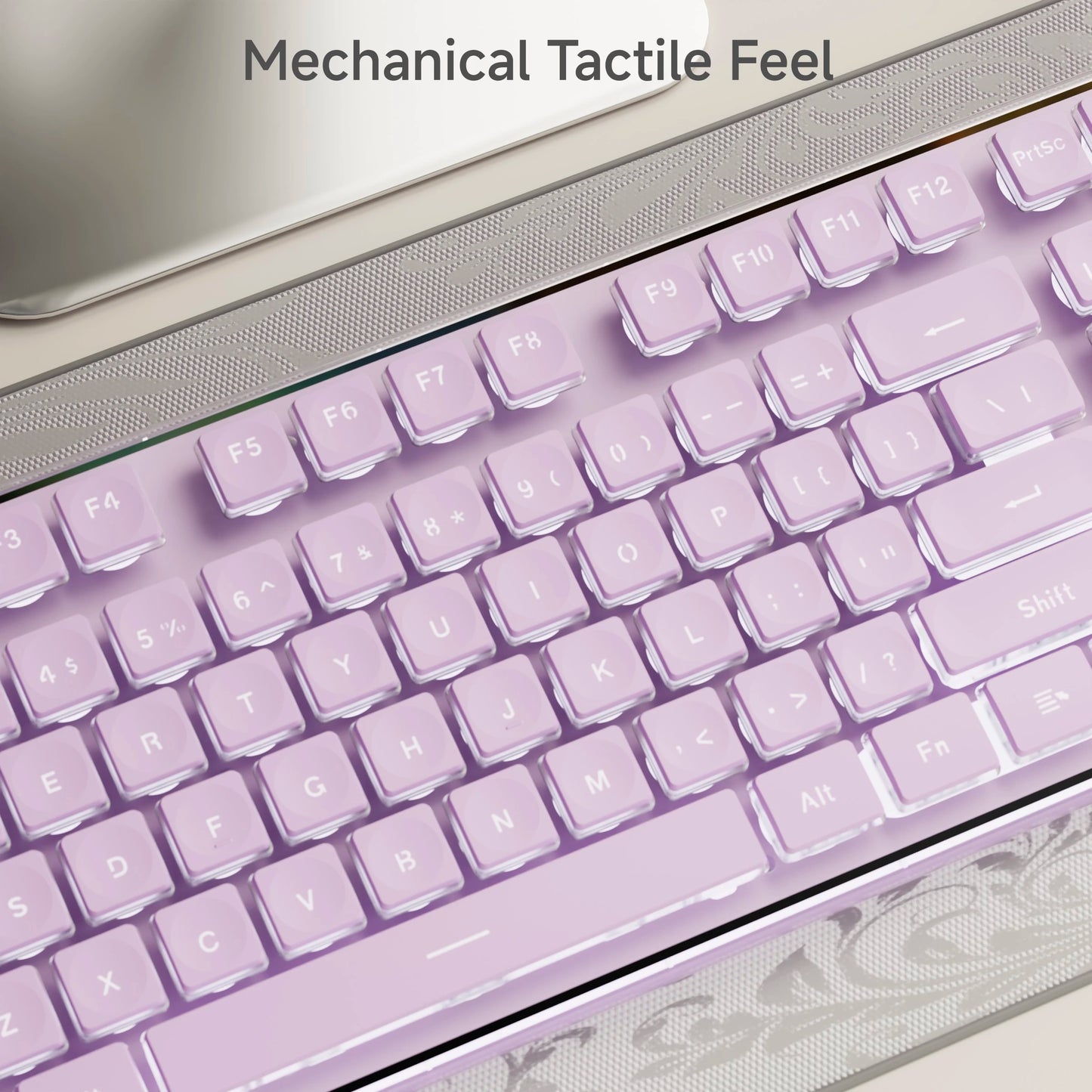 Teclado silencioso con cable EWEADN V3 para oficina y gaming, diseño de teclas tipo película, ergonómico, para Windows/portátil/PC/escritorio, accesorio de e-sports