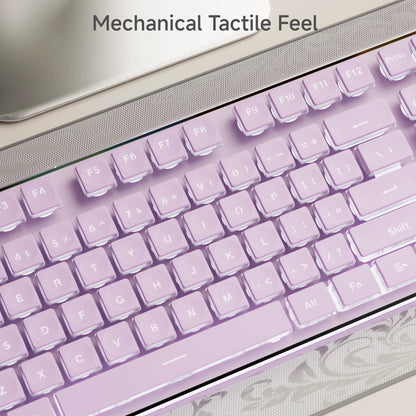 Teclado silencioso con cable EWEADN V3 para oficina y gaming, diseño de teclas tipo película, ergonómico, para Windows/portátil/PC/escritorio, accesorio de e-sports