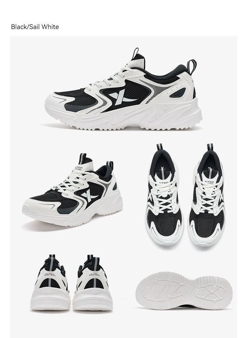 Xtep Casual Shoes For Men Summer Durability Men's Sports Shoes Wear-Resistant Lace Up Non-Slip Outdoor Shoes 876219320026