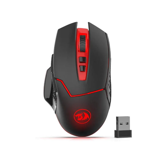 Redragon M690-1 2.4Ghz bezdrôtová herná myš s prepínaním DPI, 2 bočnými tlačidlami, 2400 DPI, ergonomickým dizajnom, 8 tlačidlami – čierne myši