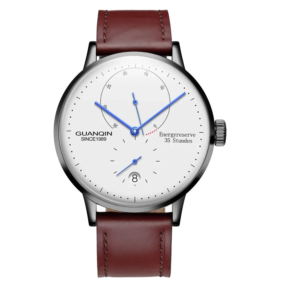 GUANQIN Mechanical Business Watch Men Luxury Brand Luminous Stainless Steel Strap Wrist Mens Automatic Watches Clock relogio BYR