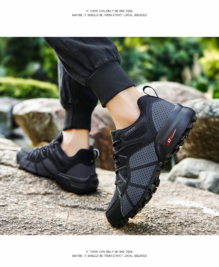 Men's Hiking Shoes All-terrain Outdoor Sports Shoes Breathable Mesh Non-slip Wear-resistant Hiking Shoes Outdoor Cycling Shoes