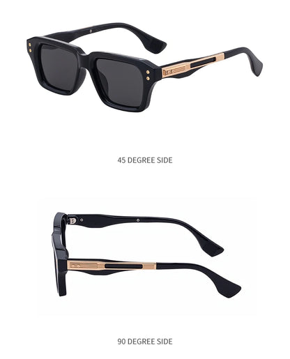 Polarized Classic Square Sunglasses Men 2026 Luxury Brand Steampunk UV400 Driving Sun Glasses For Male Trendy Small Frame Shades
