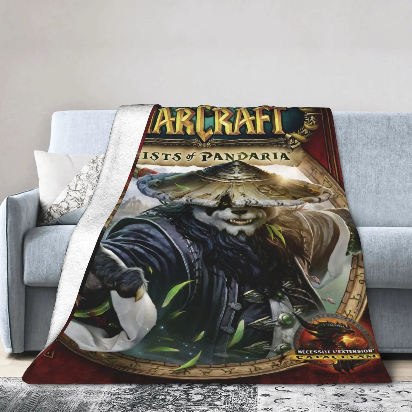 Soft Blanket Picnic WOW World of Warcraft Arthas Retro Game Throw Blanket Flannel Bedspread For Couch Bed Novelty Sofa Bed Cover