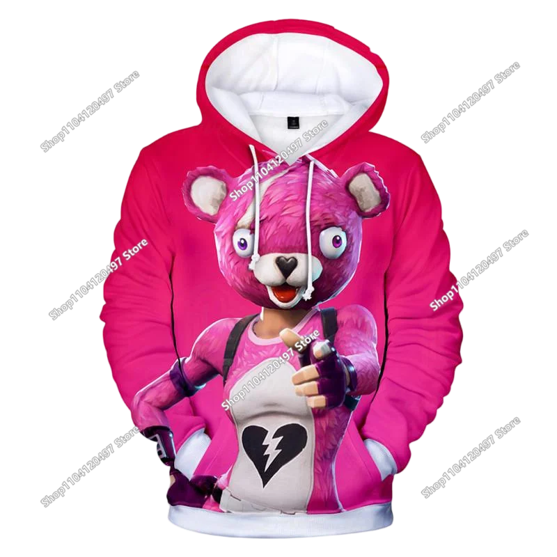Fortnite Casual Pullover Hooded Sweatshirt Clothes Girls From 2 To 14 Years Children's Clothing Battle Royale Pullover Hoodies