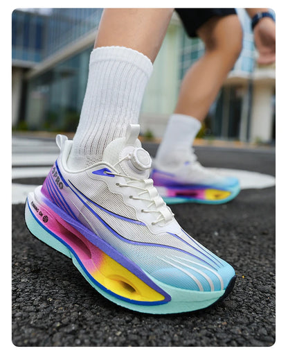 Running Shoes Carbon Board Speciality Marathon Men Sports Breathable Lightweight Women's Comfortable Athletic Nonskid Sneakers