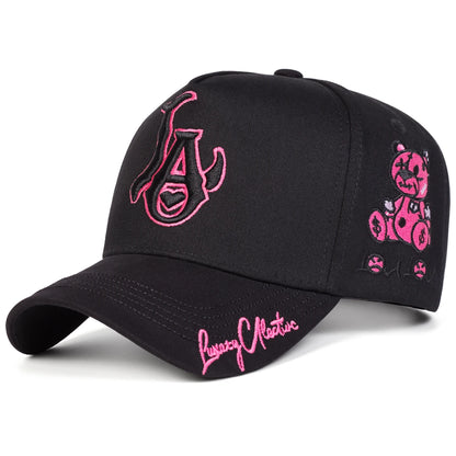 Casquettes de baseball unisexes « LA Love » brodées, printemps-automne, pour l'extérieur, ajustables, décontractées, casquettes de protection solaire, casquettes de sport