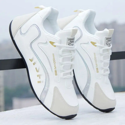 Chaussures en cuir respirantes pour hommes, baskets décontractées de voyage imperméables, chaussures de couleur unie, chimanti ald, automne, nouveau