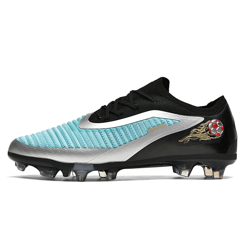 Nuevas zapatillas de fútbol para hombre, botas antideslizantes para adulto, deporte al aire libre para niño, tacos largos de entrenamiento, transpirables y cómodas para partido