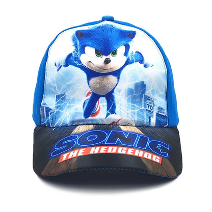 50–54 см Детска бейзболна шапка с мотиви от анимационния сериал „Sonic“ – аниме таралеж ShadowTails и Knuckles – шапка за слънцезащита, аксесоар, подарък