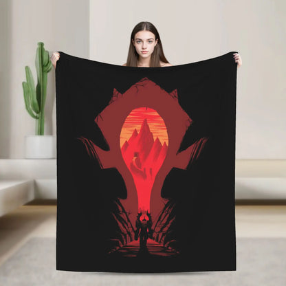 WOW World of Warcraft Flannel Blankets Winter  Soft Warm Throw Blanket for Children Outdoor Novelty Bedspread Sofa Bed Cover